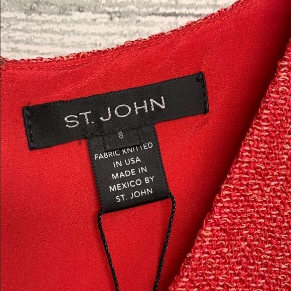 St. John Collection Refined Knit V-Neck Dress, Above the Knee, NWT - Picture 6 of 7